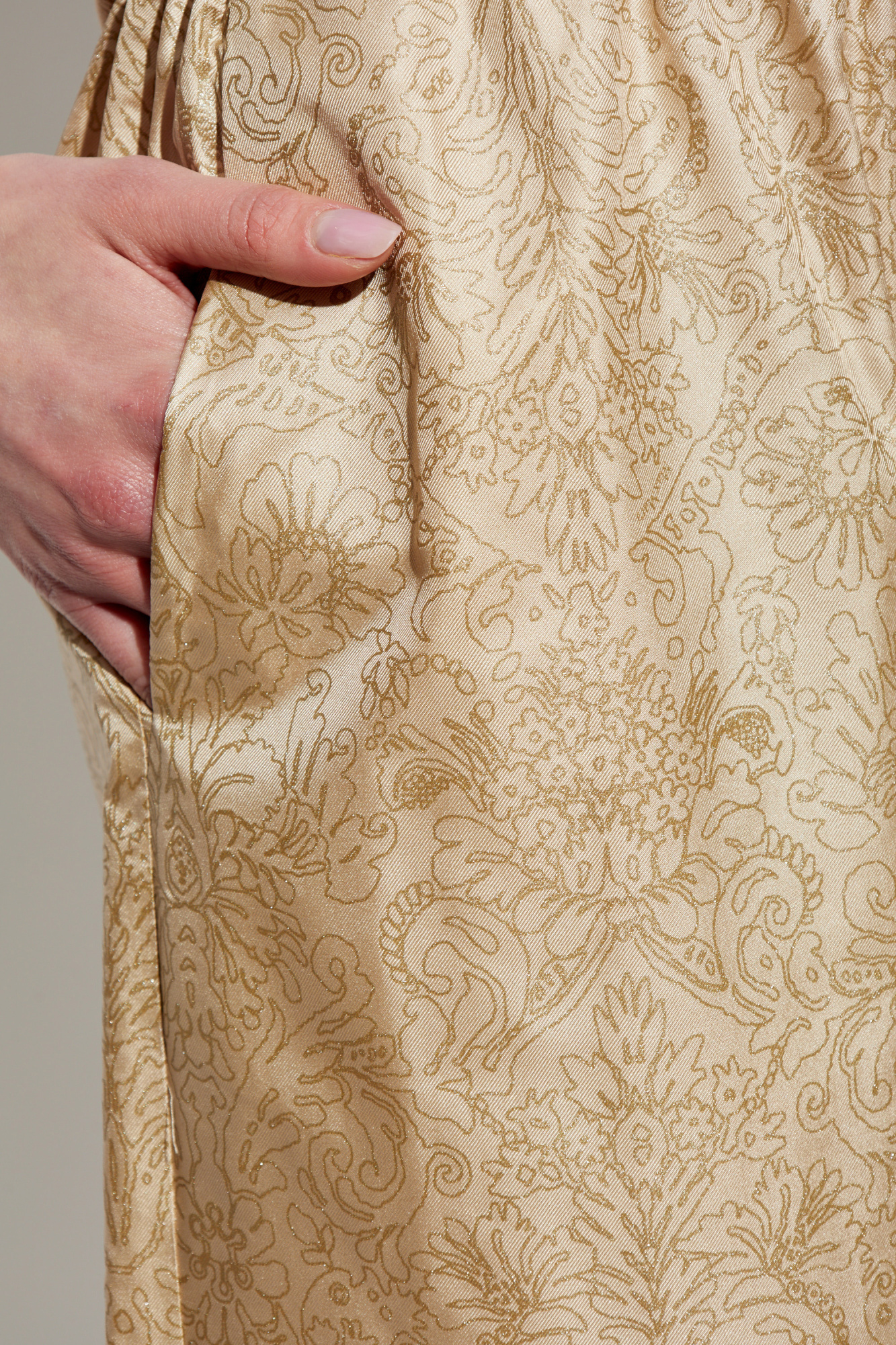 Gold Silk trousers Domizia Max Mara - Vitkac France